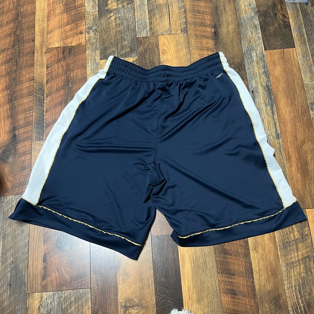 Nike Men's Black Shorts with White and Gold Accents